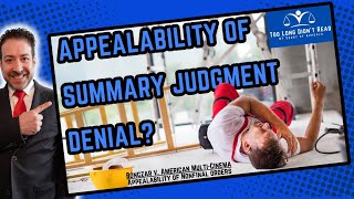 Appealing Summary Judgment Denials A Closer Look at Bonczar v American [upl. by Noet]