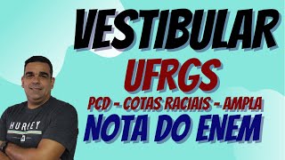 OPORTUNIDADE VESTIBULAR UFRGS COM A NOTA DO ENEM VAGAS PARA PCD COTA RACIAL E AMPLA [upl. by Walley]