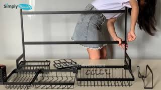 How To Assemble The New Customizable Over Sink Dish Drying Rack [upl. by Chip652]