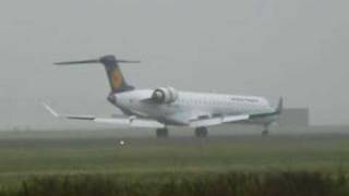 Landing Lufthansa CRJ900 schiphol polderbaan [upl. by Loy712]