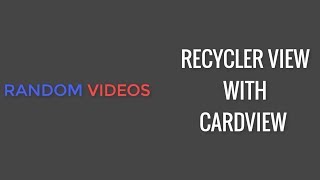 How to use RecyclerView with CardView using Fragment [upl. by Ik873]