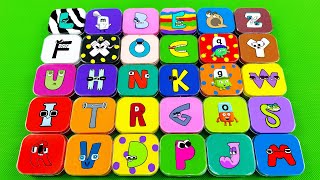 Looking Alphabet Lore AZ with Rectangle Shape Mixing Colorful SLIME Satisfying Video ASMR [upl. by Anazus810]