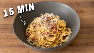 Easy Carbonara in 15 Minutes [upl. by Llyrehc]