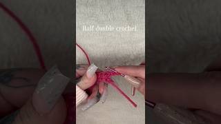 Half double crochet tutorial 🧶 crocheting howtocrochet halfdoublecrochet [upl. by Oremar106]