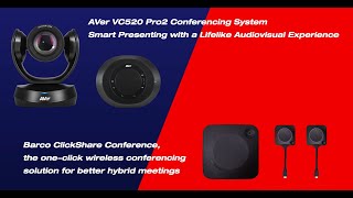 Quality video  AVer VC520 Pro2 X Barco ClickShare Conference [upl. by Pich]