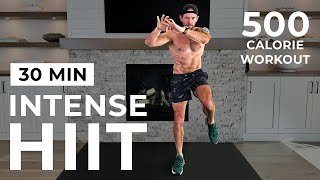 30 Min Intense HIIT Workout For Fat Burn amp Cardio No Equipment No Repeats [upl. by Conlon]