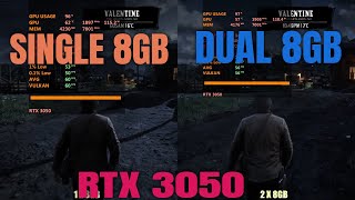 1x8gb RAM vs 2x8gb RTX 3050 [upl. by Rede]