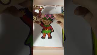 Decorate christmas stickers elf ChristmasSticker StickerDecoration 크리스마스스티커 스티커asmr asmrsounds [upl. by Kcire]