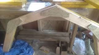 Easy gambrel roof DIY gambrel barn roof tiny house How to gambrel barn trusses gambrel barn shed [upl. by Kwei]