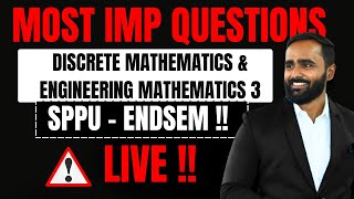 🔴LIVE MOST IMPORTANT QUESTIONS DISCRETE MATHEMATICS AND ENGINEERING MATHEMATICS 3SPPUPRADEEP SIR [upl. by Bruno]