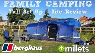 FAMILY CAMPING VLOG  FULL SET UP amp SITE REVIEW  BERGHAUS AIR 6 [upl. by Caitlin529]