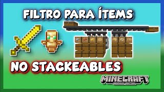 ⚡Como hacer un FILTRO para ítems NO STACKEABLES ✔en minecraft 120 muy FÁCIL 😎 [upl. by Cleary]