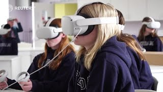 Metaverse school teaches students using VR [upl. by Luckett]