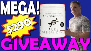 MEGA 290 Spermidine GIVEAWAY  DoNotAge [upl. by Adahs]