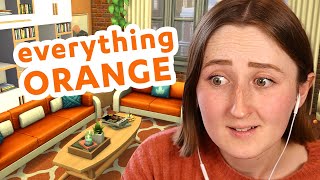 building a sims apartment but its ALL ORANGE [upl. by Elladine878]