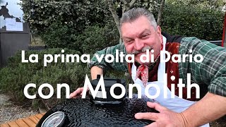 La quotprima voltaquot di Dario Cecchini con il kamado barbecue Monolith [upl. by Keane]