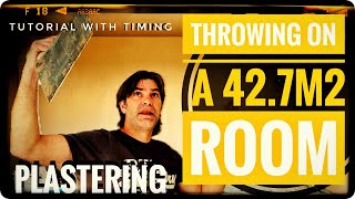 Plastering for beginners plastering a 42 7m2 room in 5 hours how to tutorial [upl. by Orrocos124]