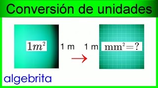 Convertir metros cuadrados a milímetros cuadrados m2 a mm2 Conversión de unidades de superficie 418 [upl. by Otero344]