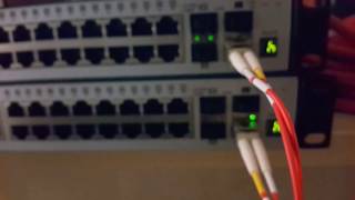 Installing 10 Gigabit SFP transcievers amp fiber optic links between switches [upl. by Sllew115]