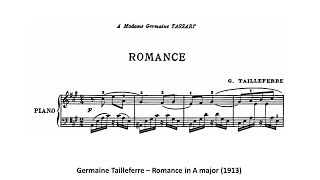 Germaine Tailleferre  Romance in A major 1913 [upl. by Samot717]