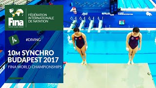 Womens 10m Synchro Final  FULL REPLAY  Budapest 2017  Diving  FINA World Championships [upl. by Adnaugal437]