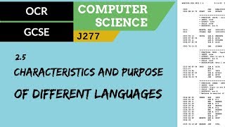 85 OCR GCSE J277 25 Characteristics and purpose of different languages [upl. by Auqemahs]