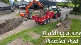 New slatted and calf shed timelaps and progress video [upl. by Tedra]