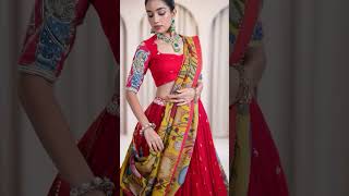 Festive Kalamkari Lehenga Choli Set  Buy Now From Webquotakr94glamourquot [upl. by Einafets]