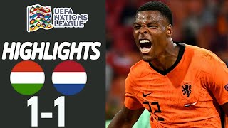 Hongarije Nederland  11  Samenvatting  Nations League 2024 [upl. by Notffilc232]