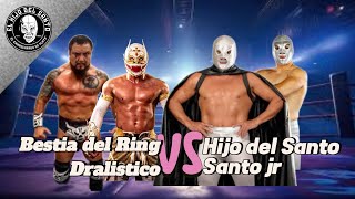 Hijo del Santo amp Santo jr vs Bestia del Ring amp Dralistico  Gira del Adios del Hijo del Santo [upl. by Wanonah]