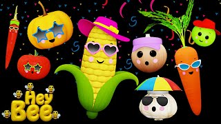 Beach Vegetable Dance Party SensoryVegetables and fruits sensory for KidsHey Bee Sensory [upl. by Naivat]