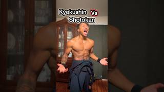 Shotokan vs Kyokushin Karate karate shorts [upl. by Eiggam]