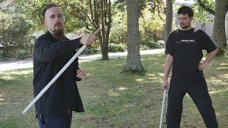 My opinion on using a single handed sword with a reverse  icepick grip [upl. by Adamski]