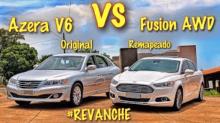 REVANCHE FUSION AWD 4X4 AGORA COM REMAP CONTRA O AZERA 33 V6 VEJA O QUE DEU [upl. by Irina]