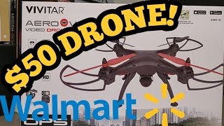 50 Walmart drone VIVITAR Aeroview unbox [upl. by Vtarj]