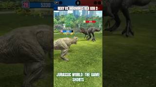 Rexy vs Indominus Rex Gen 2  Jurassic World Alive Shorts [upl. by Atok]