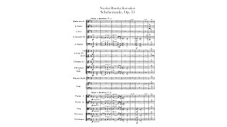 RimskyKorsakov Scheherazade Op 35 with Score [upl. by Ellecrag]