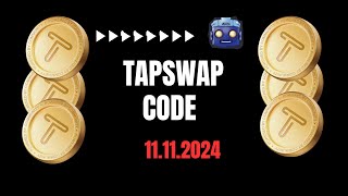 TapSwap Code 11112024 [upl. by Shenan39]