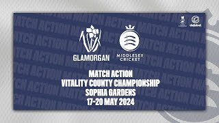 GLAMORGAN V MIDDLESEX  DAY FOUR MATCH ACTION [upl. by Aillicec]