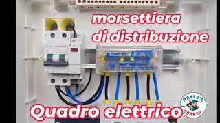 impianti elettrici abitazione morsettiera di distribuzione collegamenti [upl. by Eeslehc108]