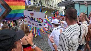 Pride Parade Prague Pride festival 2024 From Wenceslas Square to Celetna Street [upl. by Sykes]