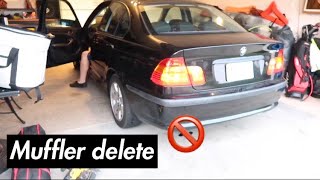 Bmw e46 325i muffler delete [upl. by Garneau]