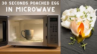 How to poach an egg in the microwave  30 seconds poached eggs  easy poached eggs  microwave eggs [upl. by Brice]