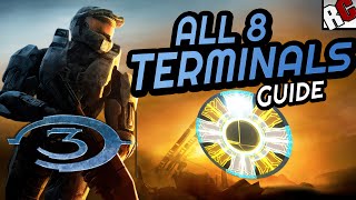 All TERMINAL Locations  Halo 3 Masterchief collection  No Stone Unturned Achievement Guide [upl. by Yeslek787]