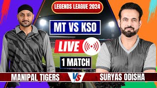 Live Manipal Tigers vs Konark Suryas Odisha  Legends League Live  MT vs KSO Live  LLC 2024 Live [upl. by Ayiotal]