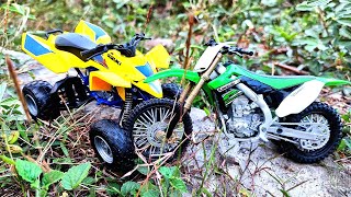 Dirt Bike Finger  Kawasaki KX 450 F Motocross and Suzuki ATV Quad Racer R450  Motor Trail Trabas [upl. by Jordanson436]