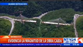 Nuevas imágenes revelan la magnitud del desplome del puente Chirajara en Colombia [upl. by Harri]