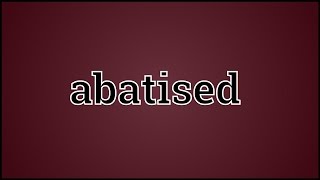 What Abatised Means [upl. by Kazue]