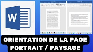 COMMENT ORIENTER UNE PAGE WORD  PORTRAIT  PAYSAGE [upl. by Sucitivel]