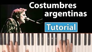 Como tocar quotCostumbres argentinasquotLos abuelos de la nada  Piano tutorial y partitura [upl. by Betsy]